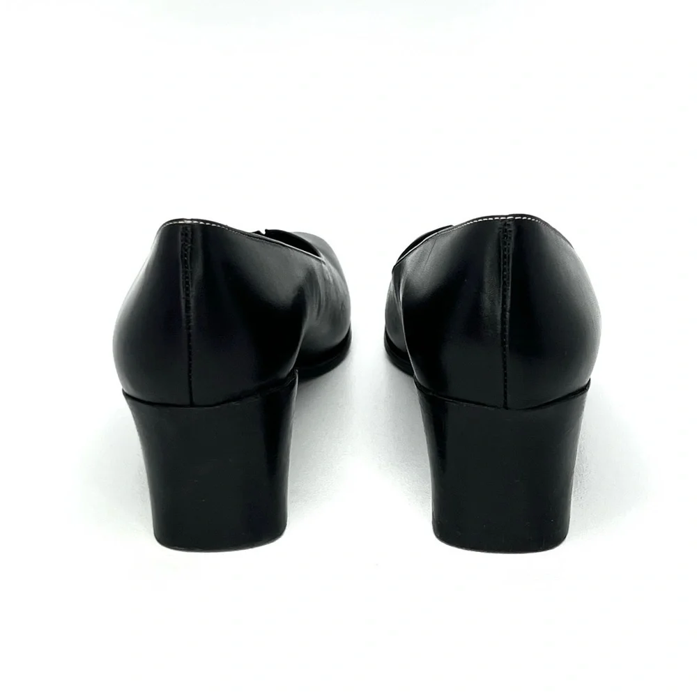 Munro American Black Leather Heels ** Size 7 Narrow *** Pumps New Shoes Comfort